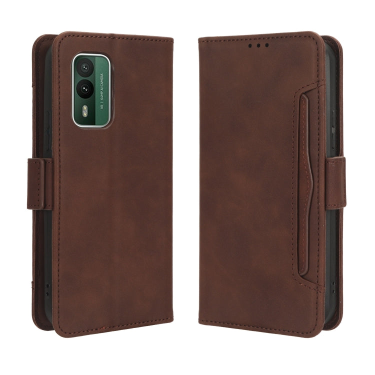 For Nokia XR21 Skin Feel Calf Texture Card Slots Leather Phone Case(Brown)