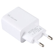 LZ-105PD 25W USB-C / Type-C Ports Dot Pattern Travel Charger, EU Plug(White)