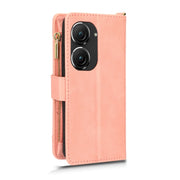 For ASUS Zenfone 10 / 9 Litchi Texture Zipper Leather Phone Case(Pink)