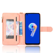 For ASUS Zenfone 10 / 9 Litchi Texture Zipper Leather Phone Case(Pink)