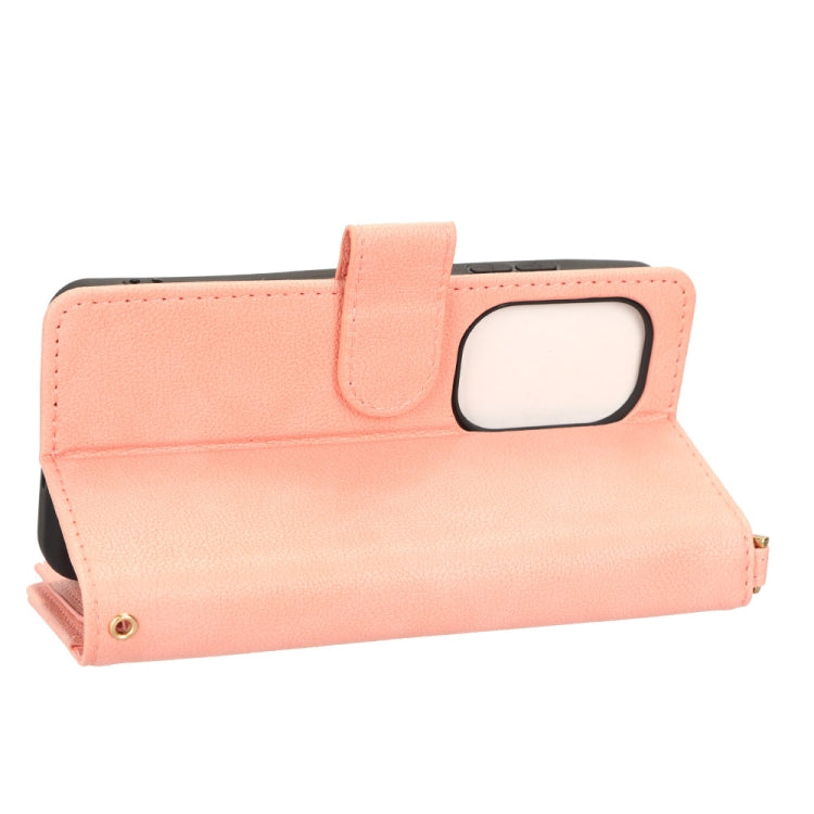 For ASUS Zenfone 10 / 9 Litchi Texture Zipper Leather Phone Case(Pink)