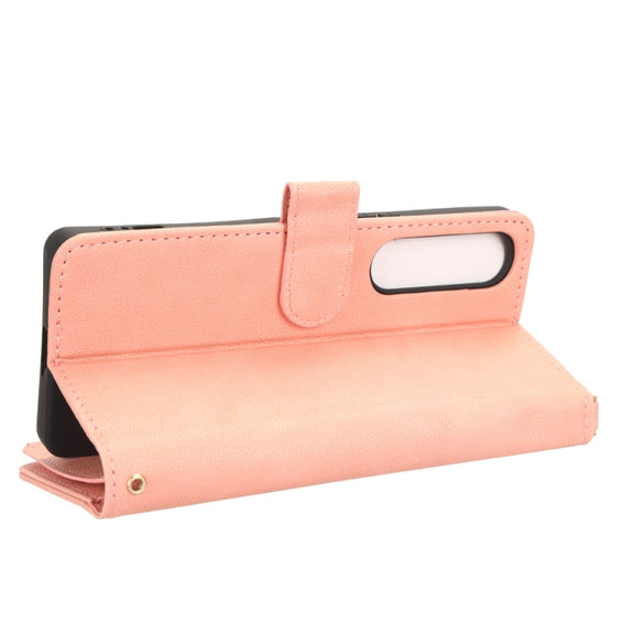 For Sony Xperia 1��� Litchi Texture Zipper Leather Phone Case(Pink)