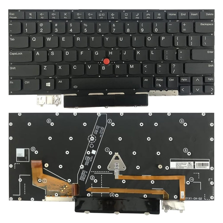 For Lenovo Thinkpad X1C / X1 Carbon 2021 US Version Laptop Backlight Keyboard - Lenovo Spare Parts by PMC TechLife | Online Shopping South Africa | PMC TechLife