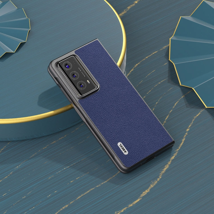 For Honor Magic V2 ABEEL Black Edge Genuine Leather Mino Phone Case(Royal Blue) - free shipping - PMC TechLife - Order now!