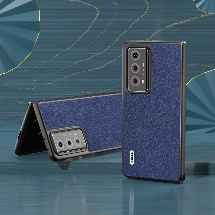 For Honor Magic V2 ABEEL Black Edge Genuine Leather Mino Phone Case(Royal Blue) - free shipping - PMC TechLife - Order now!