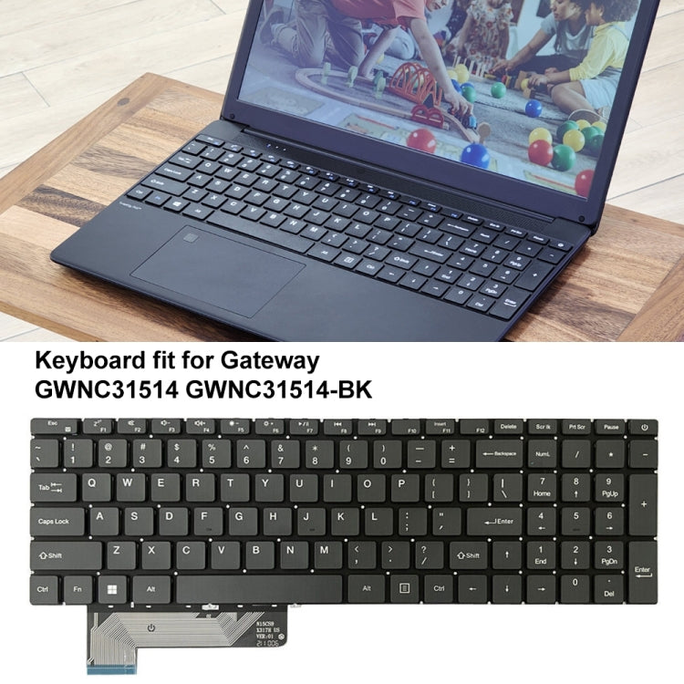 For Gateway GWNC31514 N15CS9/X317H US Version Laptop Keyboard(Dark Grey)