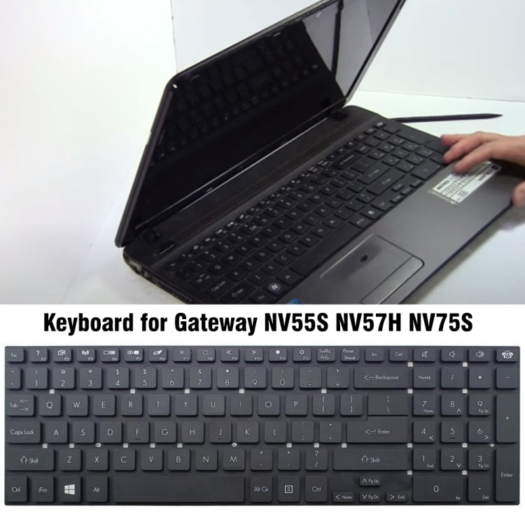 For Gateway NV55S / NV57H / NV75S Laptop Keyboard - Replacement Keyboards by PMC TechLife | Online Shopping South Africa | PMC TechLife | Buy Now Pay Later Mobicred
