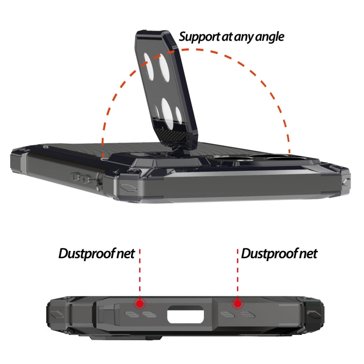 For iPhone 14 Pro Max LK MagSafe Shockproof Life Waterproof Dustproof Metal Phone Case(Black) - free shipping - PMC TechLife - Order now!