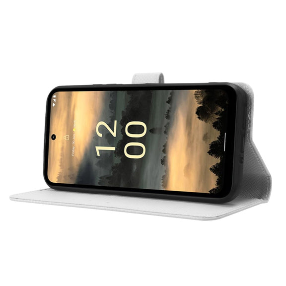 For Nokia XR21 Diamond Texture Leather Phone Case(White)