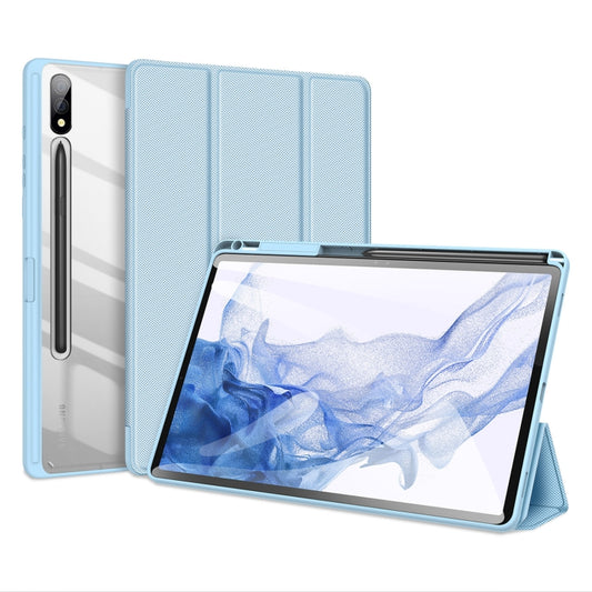 For Samsung Galaxy Tab S9+ DUX DUCIS TOBY Series Antiskid Leather Tablet Case with Sleep / Wake-up Function(Blue) - free shipping - PMC Jewellery - Order now!