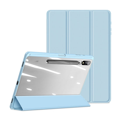For Samsung Galaxy Tab S9+ DUX DUCIS TOBY Series Antiskid Leather Tablet Case with Sleep / Wake-up Function(Blue) - free shipping - PMC Jewellery - Order now!