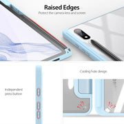 For Samsung Galaxy Tab S9+ DUX DUCIS TOBY Series Antiskid Leather Tablet Case with Sleep / Wake-up Function(Blue)