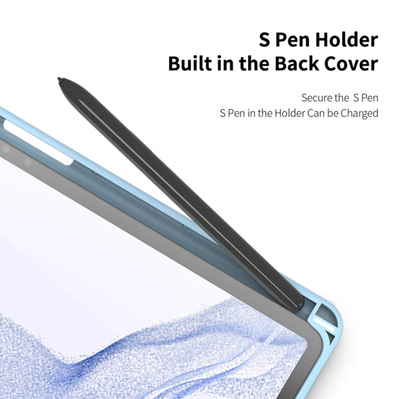 For Samsung Galaxy Tab S9+ DUX DUCIS TOBY Series Antiskid Leather Tablet Case with Sleep / Wake-up Function(Blue)