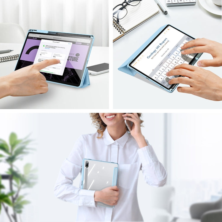 For Samsung Galaxy Tab S9+ DUX DUCIS TOBY Series Antiskid Leather Tablet Case with Sleep / Wake-up Function(Blue) - free shipping - PMC TechLife - Order now!