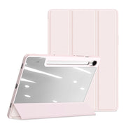 For Samsung Galaxy Tab S10 FE / S9 FE / S9 DUX DUCIS TOBY Series Antiskid Leather Tablet Case with Sleep / Wake-up Function(Pink)
