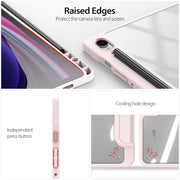 For Samsung Galaxy Tab S10 FE / S9 FE / S9 DUX DUCIS TOBY Series Antiskid Leather Tablet Case with Sleep / Wake-up Function(Pink)