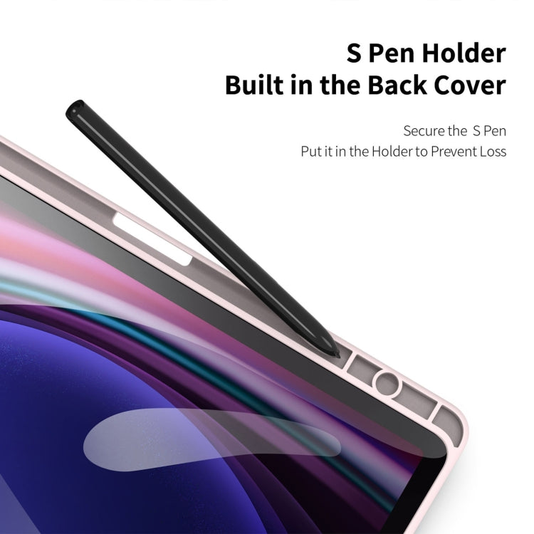 For Samsung Galaxy Tab S10 FE / S9 FE / S9 DUX DUCIS TOBY Series Antiskid Leather Tablet Case with Sleep / Wake-up Function(Pink) - free shipping - PMC TechLife - Order now!