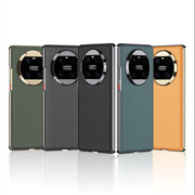 For Huawei Mate 40 Pro GKK Electroplating Leather Surface Phone Case(Yellow)
