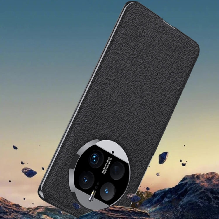 For Huawei Mate 40 GKK Electroplating Leather Surface Phone Case(Carbon Fiber) - Huawei Cases by GKK | Online Shopping South Africa | PMC TechLife