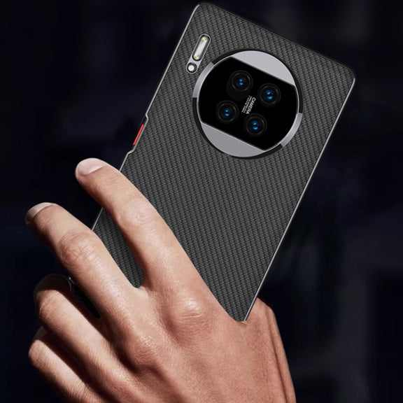 For Huawei Mate 30 Pro 5G GKK Electroplating Leather Surface Phone Case(Black)