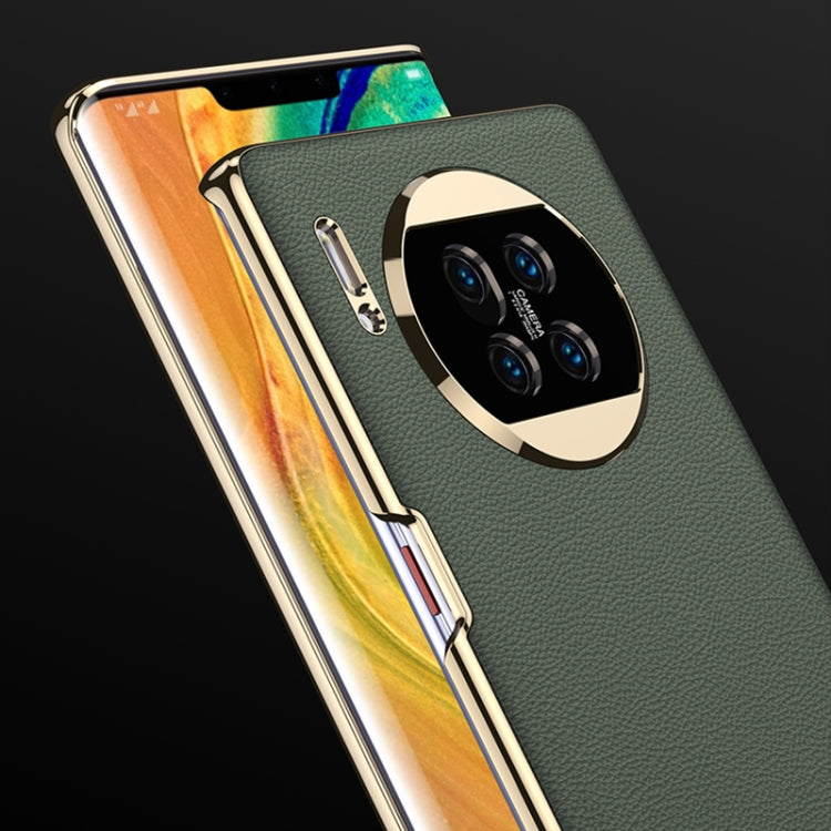 For Huawei Mate 30 Pro 5G GKK Electroplating Leather Surface Phone Case(Carbon Fiber) - Huawei Cases by GKK | Online Shopping South Africa | PMC TechLife | Buy Now Pay Later Mobicred