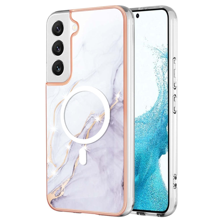 For Samsung Galaxy S23 5G Marble Pattern Dual-side IMD Magsafe TPU Phone Case(White 006) - Galaxy S23 5G Cases by PMC TechLife | Online Shopping South Africa | PMC TechLife