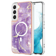 For Samsung Galaxy S23+ 5G Marble Pattern Dual-side IMD Magsafe TPU Phone Case(Purple 002) - Galaxy S23+ 5G Cases by PMC TechLife | Online Shopping South Africa | PMC TechLife
