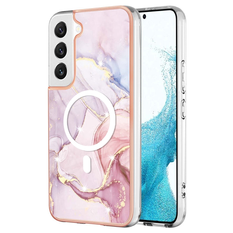 For Samsung Galaxy S23+ 5G Marble Pattern Dual-side IMD Magsafe TPU Phone Case(Rose Gold 005) - Galaxy S23+ 5G Cases by PMC TechLife | Online Shopping South Africa | PMC TechLife