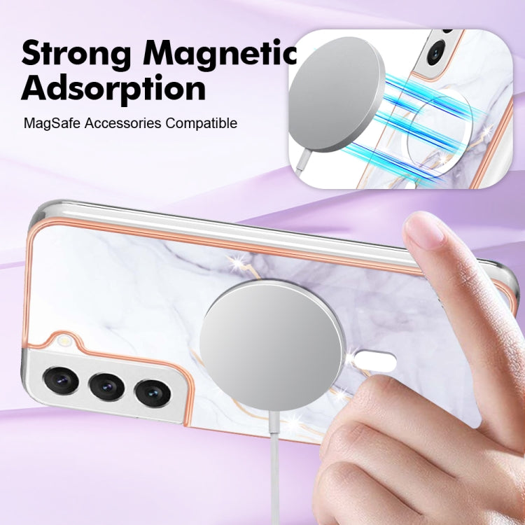 For Samsung Galaxy S23+ 5G Marble Pattern Dual-side IMD Magsafe TPU Phone Case(White 006) - Galaxy S23+ 5G Cases by PMC TechLife | Online Shopping South Africa | PMC TechLife