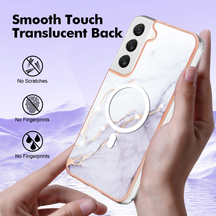 For Samsung Galaxy S23+ 5G Marble Pattern Dual-side IMD Magsafe TPU Phone Case(White 006) - Galaxy S23+ 5G Cases by PMC TechLife | Online Shopping South Africa | PMC TechLife