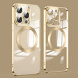 For iPhone 15 Pro Lens Protector MagSafe Electroplated Phone Case(Gold) - free shipping - PMC TechLife - Order now!