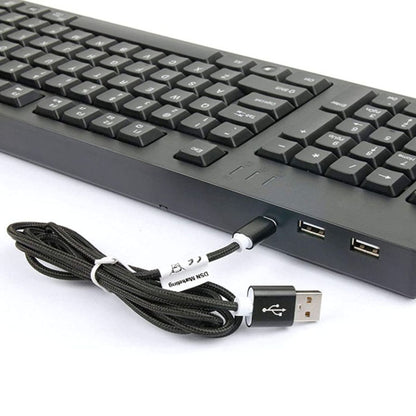 Wired USB Left Hand Keyboard with Dual HUB Function(Black) - free shipping - PMC Jewellery - Order now!