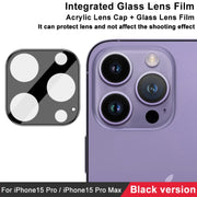For iPhone 15 Pro / 15 Pro Max imak High Definition Integrated Glass Lens Film Black Version