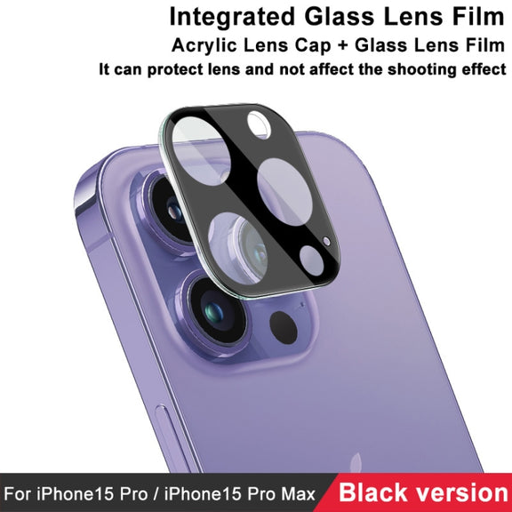 For iPhone 15 Pro / 15 Pro Max imak High Definition Integrated Glass Lens Film Black Version