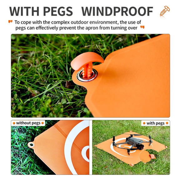 STARTRC Square Cardboard Drone Parking Apron for DJI Avata / Mini 3 / Mavic 3 Pro, Size:55cm x 55cm(Orange Grey)
