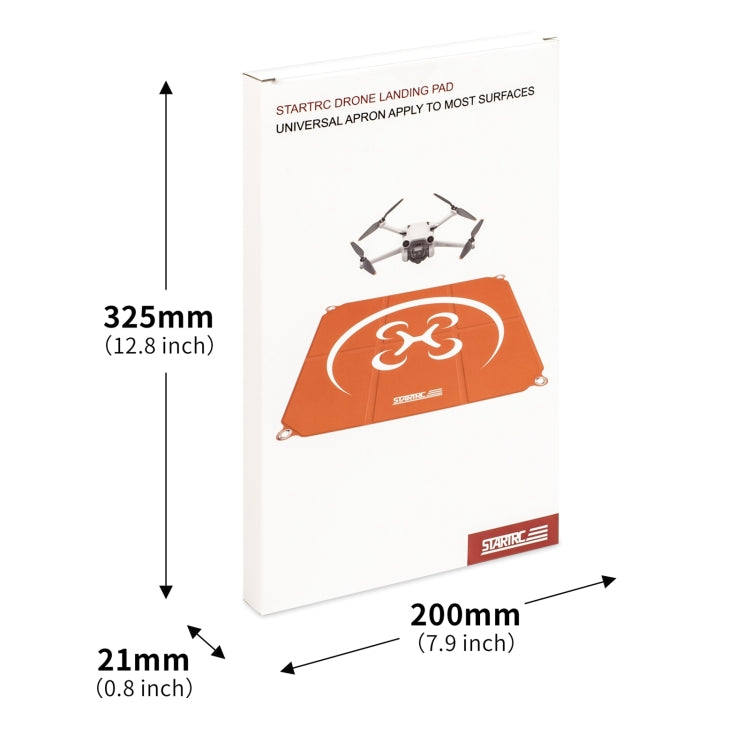 STARTRC Square Cardboard Drone Parking Apron for DJI Avata / Mini 3 / Mavic 3 Pro, Size:55cm x 55cm(Orange Grey)