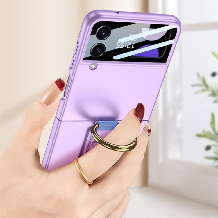 For Samsung Galaxy Z Flip4 5G GKK Integrated Ultrathin Shockproof Phone Case with Ring Wrist Strap(Pink) - Galaxy Z Flip4 5G Cases by GKK | Online Shopping South Africa | PMC TechLife