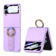 For Samsung Galaxy Z Flip3 5G GKK Integrated Ultrathin Shockproof Phone Case with Ring Wrist Strap(Purple) - Galaxy Phone Cases by GKK | Online Shopping South Africa | PMC TechLife