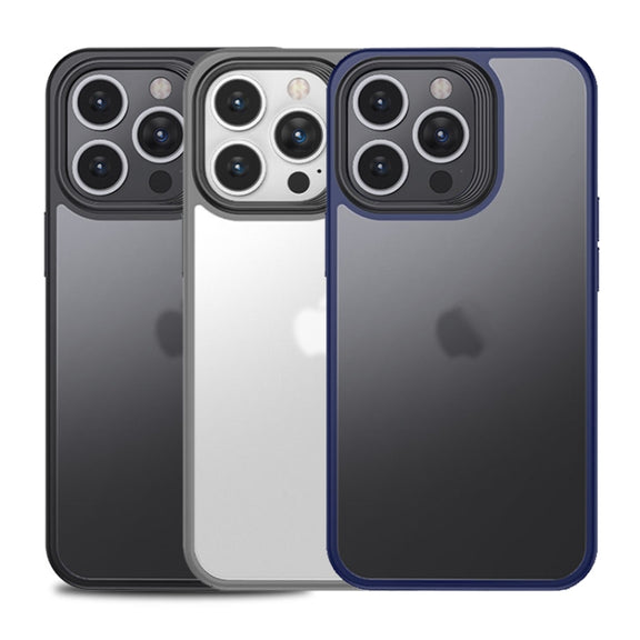 For iPhone 15 Pro Max Shield Frosted Skin Feel Phone Case(Black)