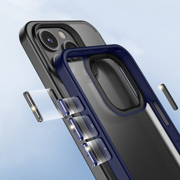For iPhone 15 Pro Max Shield Frosted Skin Feel Phone Case(Black)