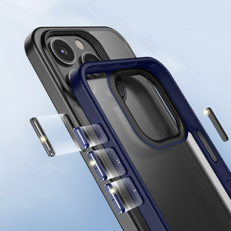 For iPhone 15 Pro Max Shield Frosted Skin Feel Phone Case(Black)