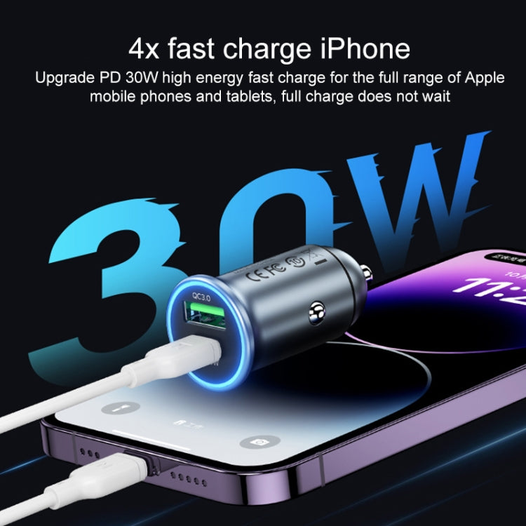 MOMAX UC18 30W Dual Port QC3.0 Car Fast Charger - Car Charger by MOMAX | Online Shopping South Africa | PMC TechLife