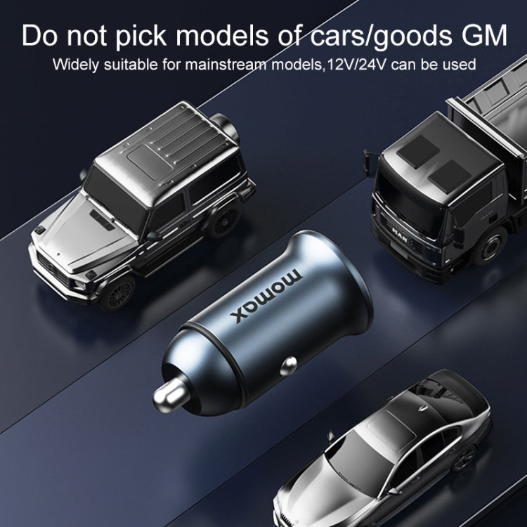 MOMAX UC18 30W Dual Port QC3.0 Car Fast Charger - Car Charger by MOMAX | Online Shopping South Africa | PMC TechLife
