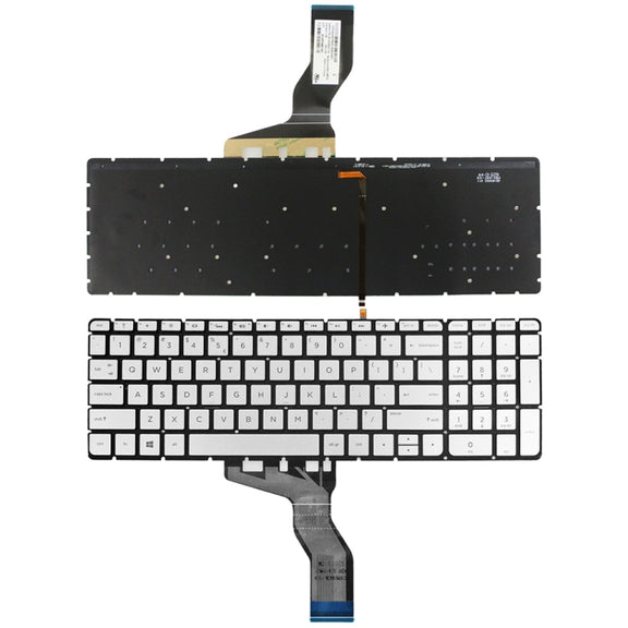 For HP 15-AB / 15-AK US Version Laptop Backlight Keyboard(Silver)