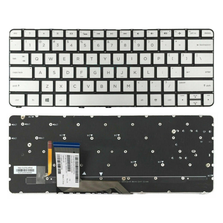 For HP X360 13-4000 US Version Laptop Backlight Keyboard(Silver) - HP Spare Parts by PMC TechLife | Online Shopping South Africa | PMC TechLife | Buy Now Pay Later Mobicred