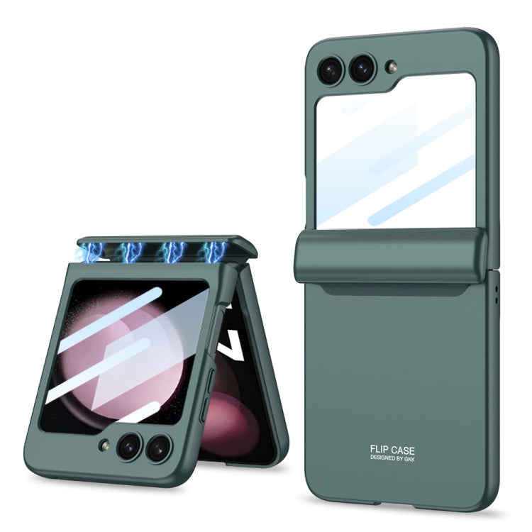 For Samsung Galaxy Z Flip5 GKK Integrated Magnetic Full Coverage Folding Phone Case(Green) - Galaxy Z Flip5 Cases by GKK | Online Shopping South Africa | PMC TechLife | Buy Now Pay Later Mobicred