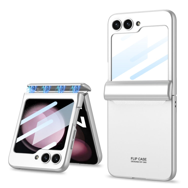 For Samsung Galaxy Z Flip5 GKK Integrated Magnetic Full Coverage Folding Phone Case(Silver) - free shipping - PMC TechLife - Order now!