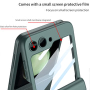For Samsung Galaxy Z Flip5 GKK Integrated Magnetic Full Coverage Folding Phone Case(Silver)