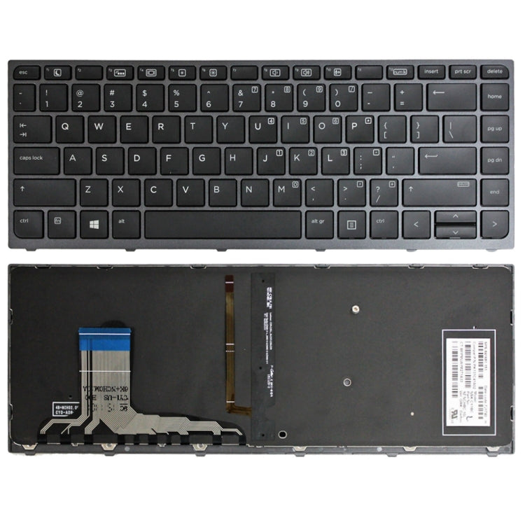 For HP Zbook Studio G3 Grey Frame US Version Laptop Backlight Keyboard - HP Spare Parts by PMC TechLife | Online Shopping South Africa | PMC TechLife