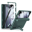 For Samsung Galaxy Z Fold5 GKK Integrated Magnetic Full Coverage Phone Flip Case with Pen Box(Night Green) - Galaxy Z Fold5 Cases by GKK | Online Shopping South Africa | PMC TechLife | Buy Now Pay Later Mobicred